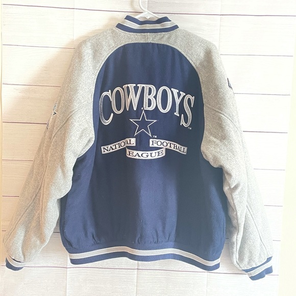 Rare Vintage NFL Dallas Cowboys Football Varsity Jacket size Large, wool blend - Picture 4 of 13